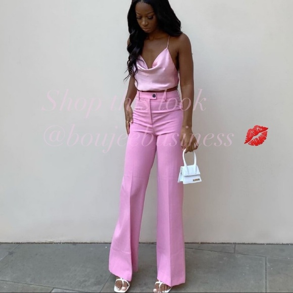 ZARA Satin Effect Pink Crop Top - Picture 11 of 14